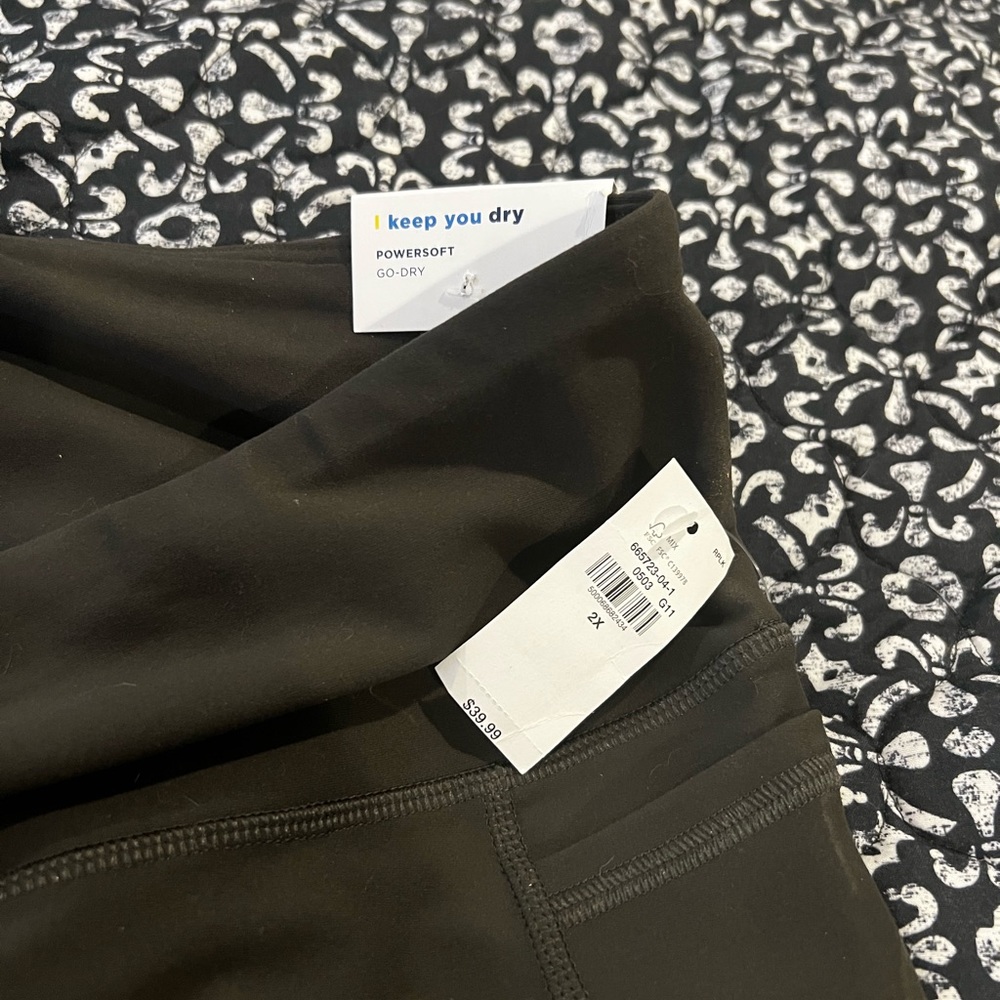 OLD NAVY POWER SOFT GO DRY HIGH RIDE SLIM BOOT CUT PANT. SIZE 2x grey olive tint